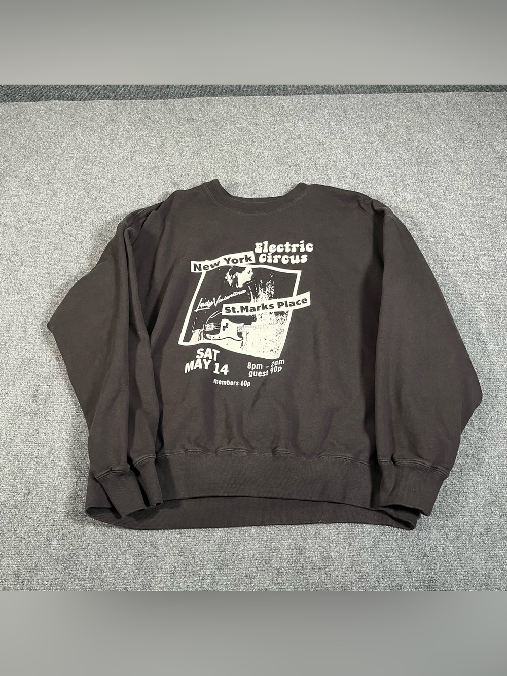 Brandy Melville John Galt Oversized New York Electric Circus Sweatshirt Size Xl